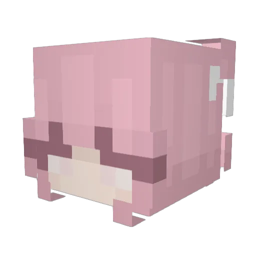 Magaxi Minecraft avatar head, 3D render