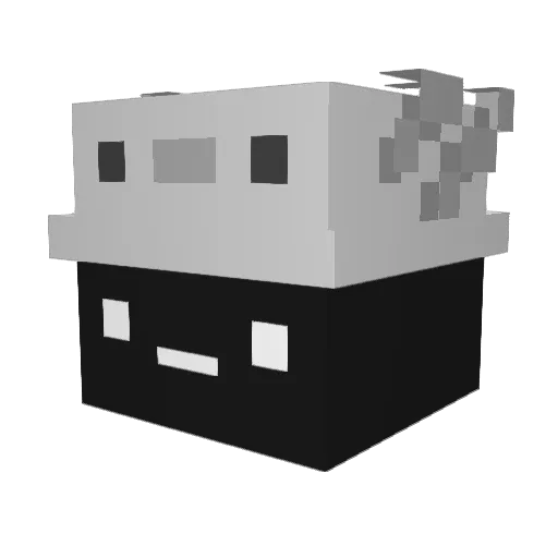 Magc8k Minecraft avatar head, 3D render