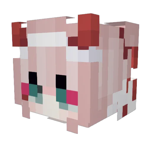 Magda8629 Minecraft avatar head, 3D render