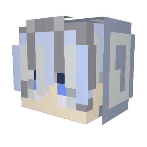 MagdaNorthman Minecraft avatar head, 3D render