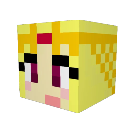Magdorda Minecraft avatar head, 3D render