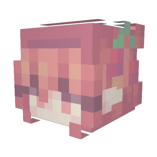 Magduccia Minecraft avatar head, 3D render
