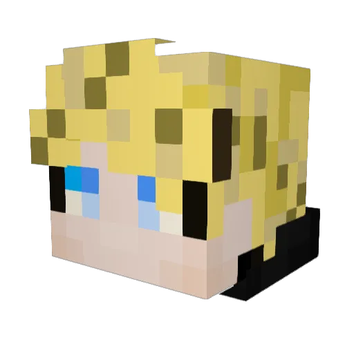 Magdull Minecraft avatar head, 3D render