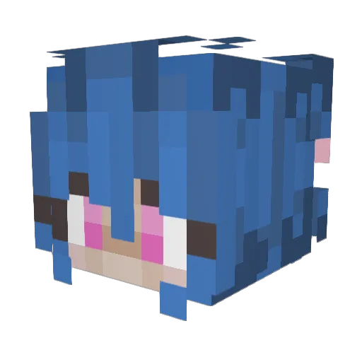 Magearnaa Minecraft avatar head, 3D render