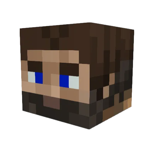 Mageli Minecraft avatar head, 3D render