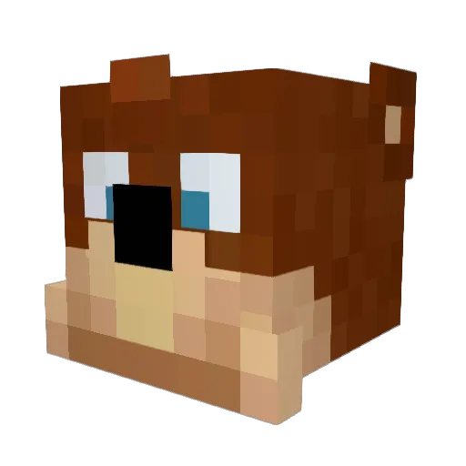 Magemat Minecraft avatar head, 3D render