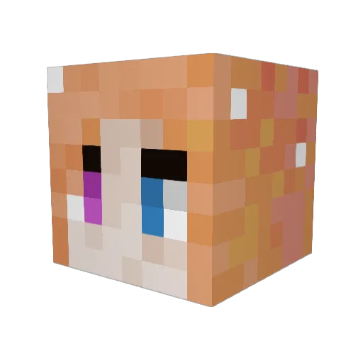 Magemono Minecraft avatar head, 3D render
