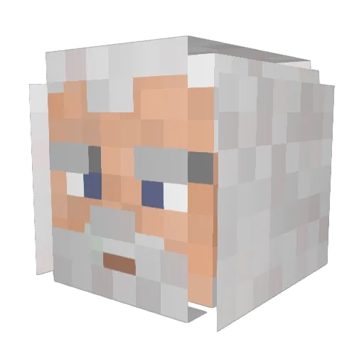 Magentablette Minecraft avatar head, 3D render