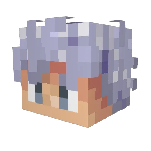 Mageta Minecraft avatar head, 3D render