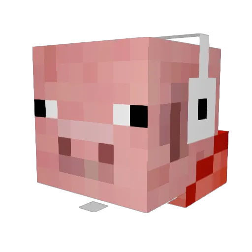 Maggapots Minecraft avatar head, 3D render