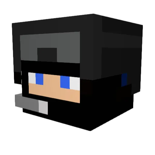 Maggepu Minecraft avatar head, 3D render