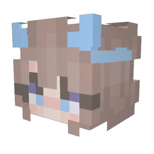 Maggie007 Minecraft avatar head, 3D render