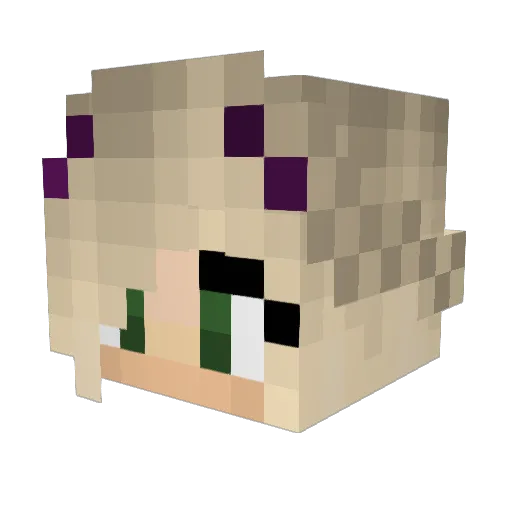 MaggieEl Minecraft avatar head, 3D render