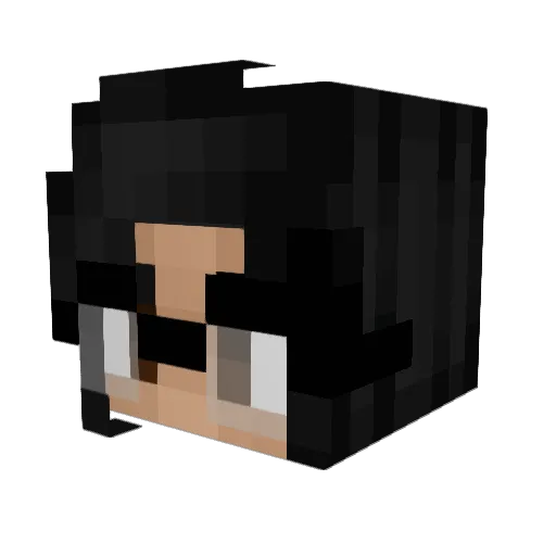 MaggieS Minecraft avatar head, 3D render