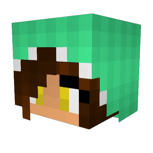 MaggieTeddy Minecraft avatar head, 3D render