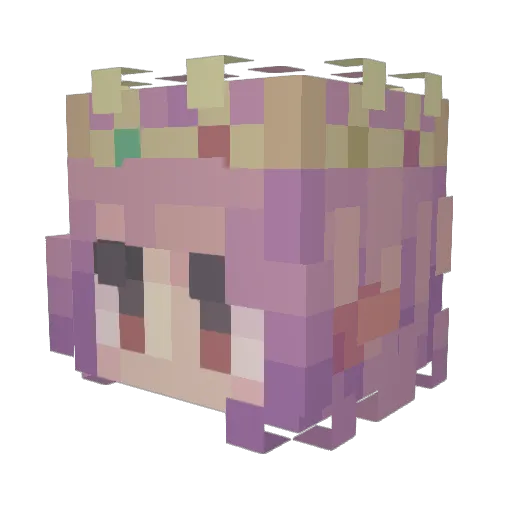 MaggiexRose Minecraft avatar head, 3D render