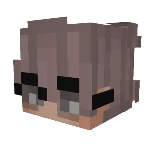Maggiies Minecraft avatar head, 3D render