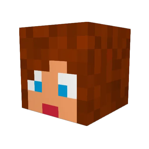 Maggiry Minecraft avatar head, 3D render