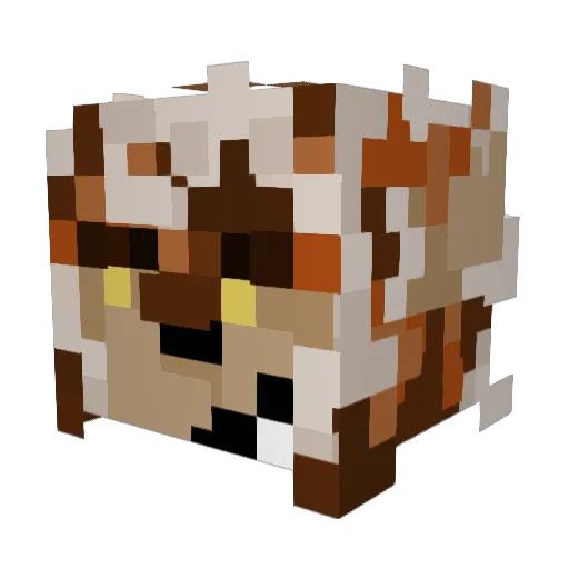 MaggotTheII Minecraft avatar head, 3D render