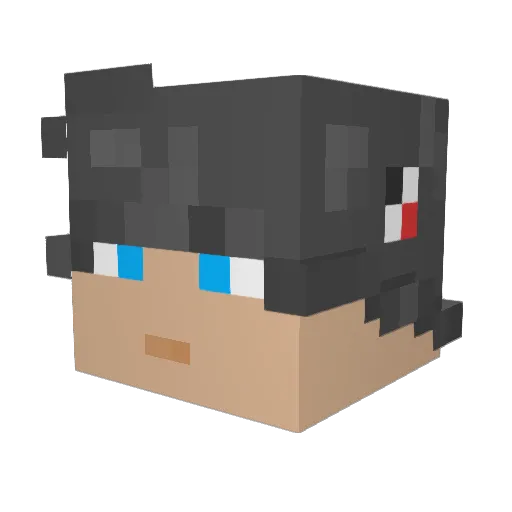 Maggu08 Minecraft avatar head, 3D render