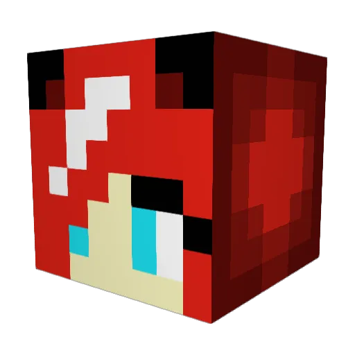 Maggykov Minecraft avatar head, 3D render