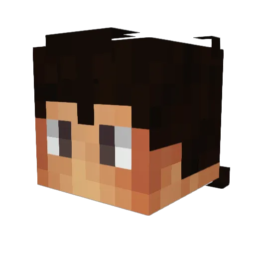 Maghneth Minecraft avatar head, 3D render