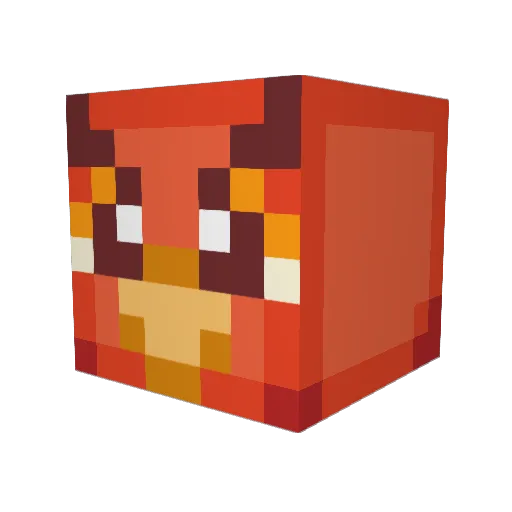 Maghoo Minecraft avatar head, 3D render