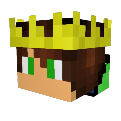 Maghos Minecraft avatar head, 3D render