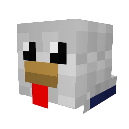 MagiChiken Minecraft avatar head, 3D render