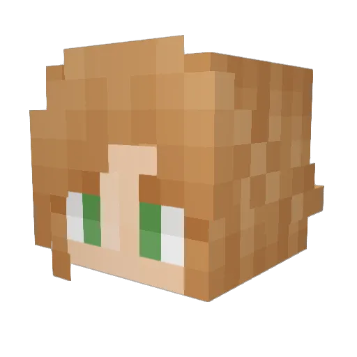 MagiDerMan Minecraft avatar head, 3D render