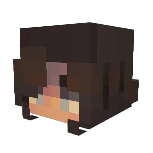 MagiMe Minecraft avatar head, 3D render