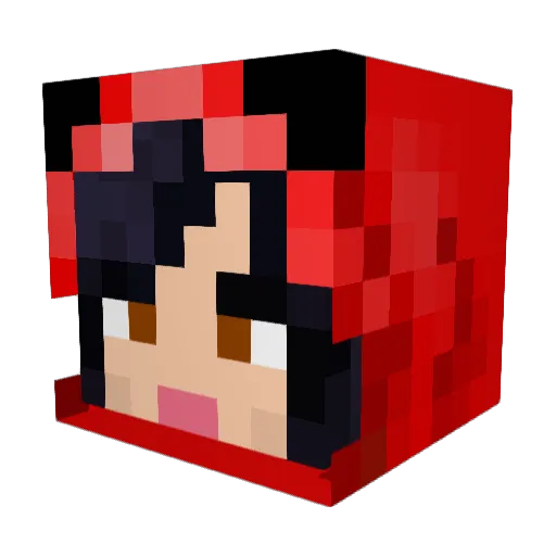 MagiMiauu Minecraft avatar head, 3D render