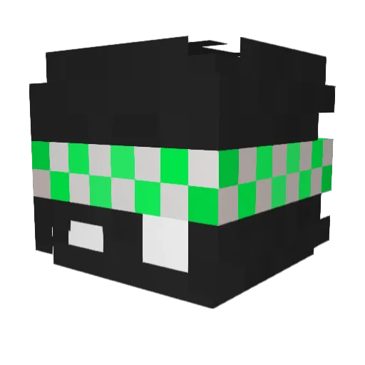 MagiNaki Minecraft avatar head, 3D render