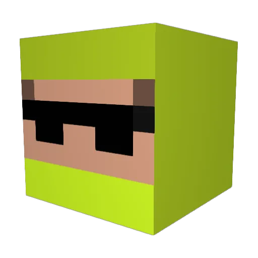 MagiPro2015 Minecraft avatar head, 3D render