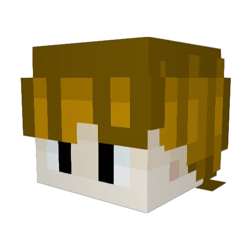 Magiblaze Minecraft avatar head, 3D render