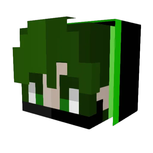 Magibor Minecraft avatar head, 3D render
