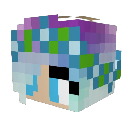MagicBell Minecraft avatar head, 3D render