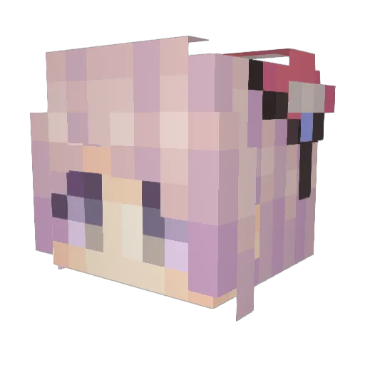 MagicBili Minecraft avatar head, 3D render