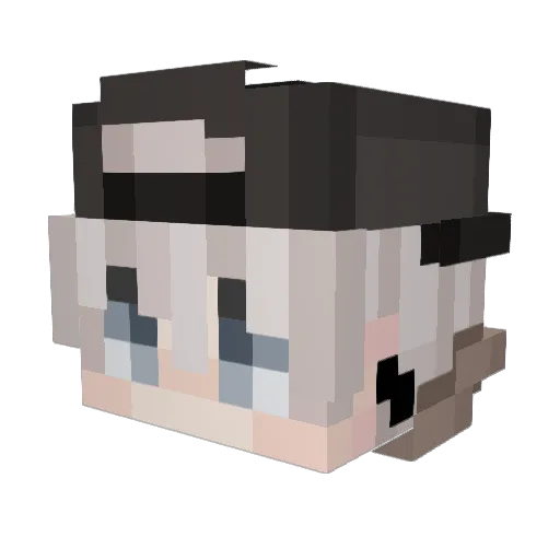 MagicBoom Minecraft avatar head, 3D render