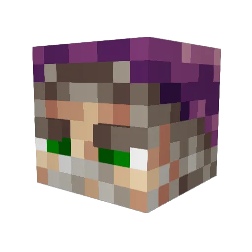 MagicBuzz Minecraft avatar head, 3D render