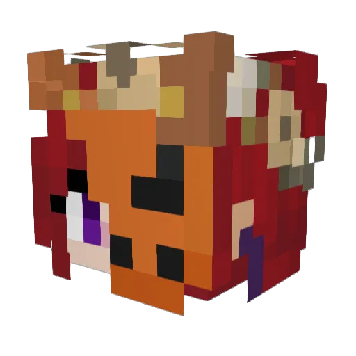 MagicCat139 Minecraft avatar head, 3D render