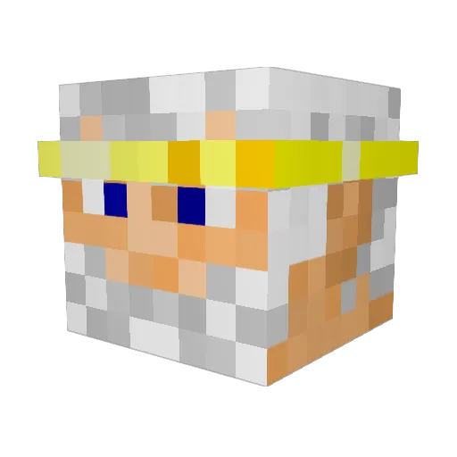 MagicDratini Minecraft avatar head, 3D render