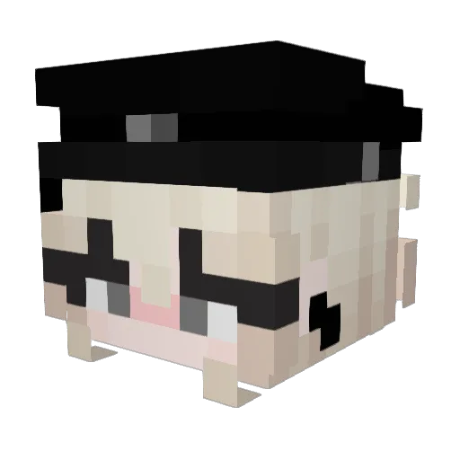MagicEnderman Minecraft avatar head, 3D render