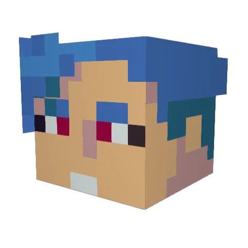 MagicGem96 Minecraft avatar head, 3D render