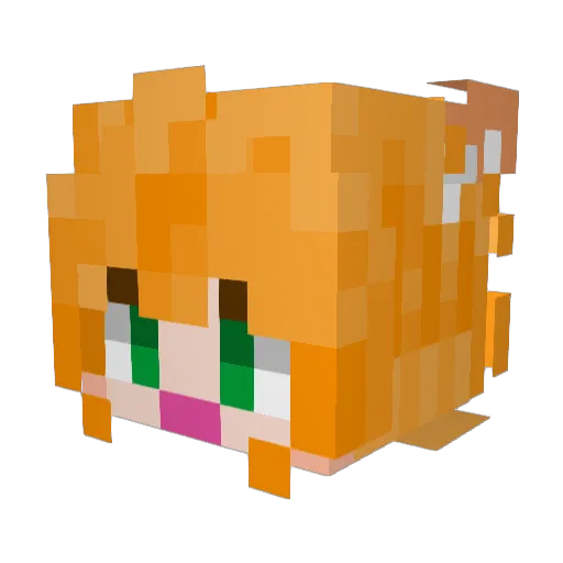 MagicGirl233 Minecraft avatar head, 3D render