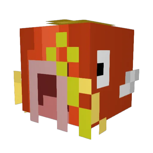 MagicHarp Minecraft avatar head, 3D render