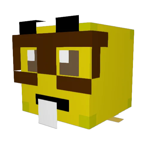 MagicJung Minecraft avatar head, 3D render