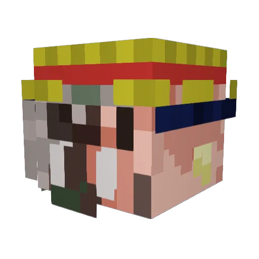 MagicLlama459 Minecraft avatar head, 3D render