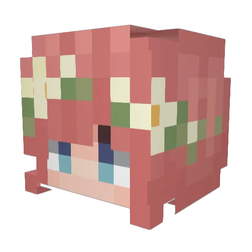 MagicLoong Minecraft avatar head, 3D render