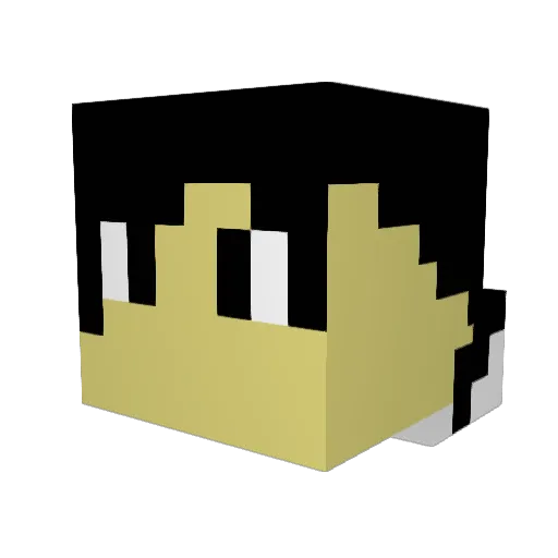 MagicM1necart Minecraft avatar head, 3D render